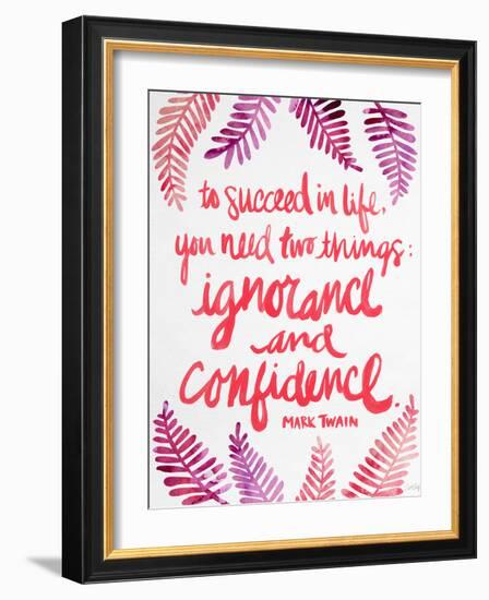 Ignorance and Confidence - Pink – Cat Coqullette-Cat Coquillette-Framed Giclee Print