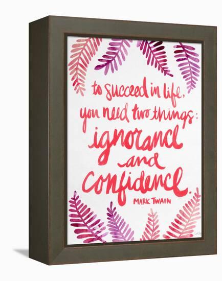 Ignorance and Confidence - Pink – Cat Coqullette-Cat Coquillette-Framed Premier Image Canvas