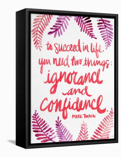 Ignorance and Confidence - Pink – Cat Coqullette-Cat Coquillette-Framed Premier Image Canvas