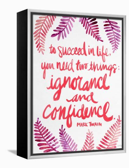 Ignorance and Confidence - Pink – Cat Coqullette-Cat Coquillette-Framed Premier Image Canvas