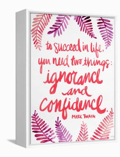 Ignorance and Confidence - Pink – Cat Coqullette-Cat Coquillette-Framed Premier Image Canvas