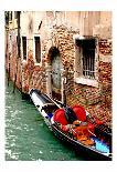 Gondola by a Brick Wall, Venice-Igor Maloratsky-Art Print