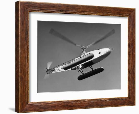 Igor Sikorsky Making Helicopter Flight-Dmitri Kessel-Framed Photographic Print