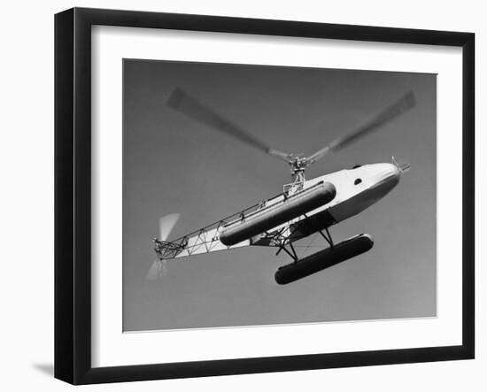 Igor Sikorsky Making Helicopter Flight-Dmitri Kessel-Framed Photographic Print