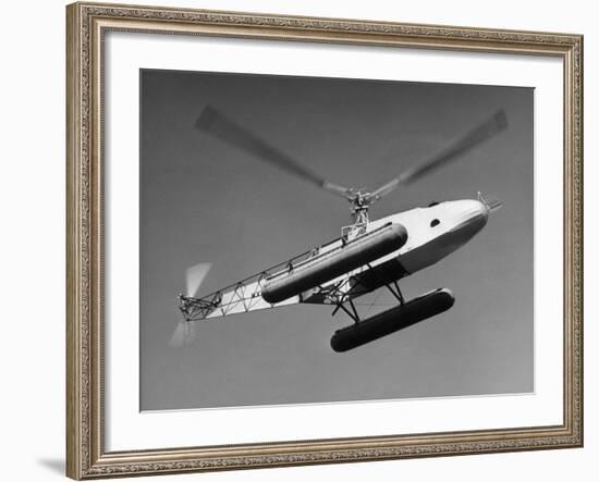Igor Sikorsky Making Helicopter Flight-Dmitri Kessel-Framed Photographic Print
