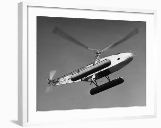 Igor Sikorsky Making Helicopter Flight-Dmitri Kessel-Framed Photographic Print