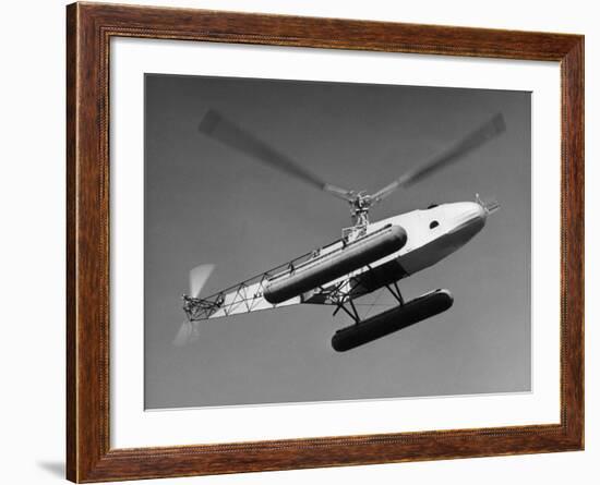 Igor Sikorsky Making Helicopter Flight-Dmitri Kessel-Framed Photographic Print
