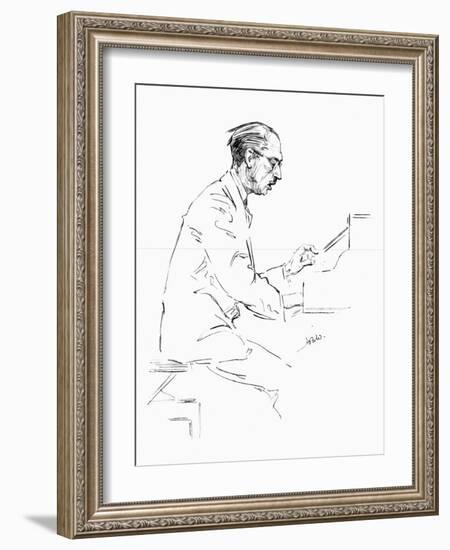 Igor Stravinsky (1882-1971)-Hilda Wiener-Framed Giclee Print