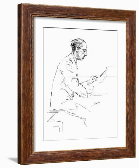 Igor Stravinsky (1882-1971)-Hilda Wiener-Framed Giclee Print