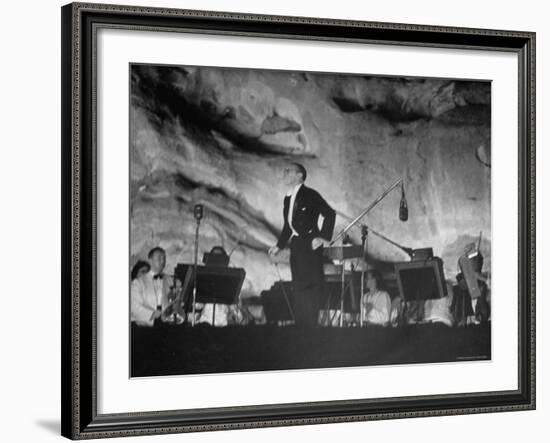 Igor Stravinsky Bowing After His Ballet Suite, "The Fairy's Kiss" at Red Rocks Amphitheater-John Florea-Framed Premium Photographic Print