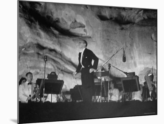 Igor Stravinsky Bowing After His Ballet Suite, "The Fairy's Kiss" at Red Rocks Amphitheater-John Florea-Mounted Premium Photographic Print