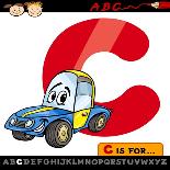 Letter G With Garlic Cartoon Illustration-Igor Zakowski-Stretched Canvas