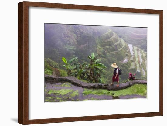 Igorot Woman, Rice Terraces, Agriculture, Philippine Cordilleras, Philippines-Keren Su-Framed Photographic Print