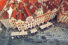 Prague Rooftops, Beautiful Aerial View of Czech Baroque Architecture with Red Roofs.-igorstevanovic-Photographic Print