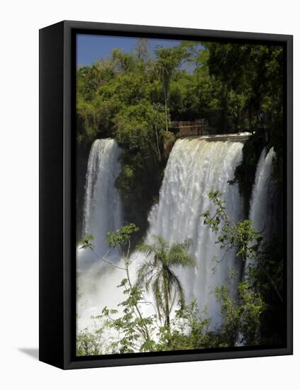 Iguacu Falls in Sun, Argentina-Kymri Wilt-Framed Premier Image Canvas