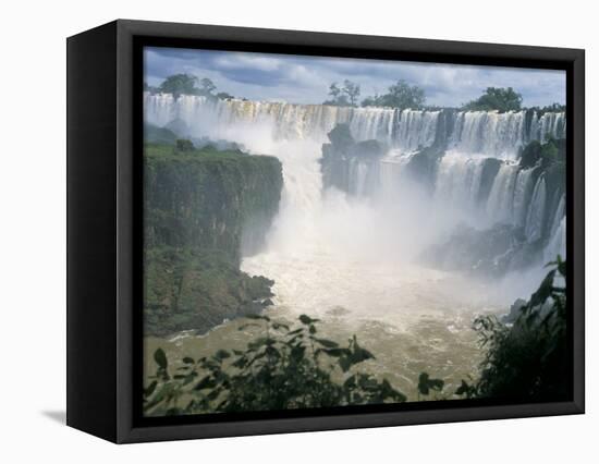 Iguacu (Iguazu) Falls, Border of Brazil and Argentina, South America-G Richardson-Framed Premier Image Canvas