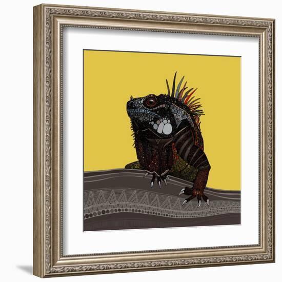 Iguana Gold-Sharon Turner-Framed Art Print