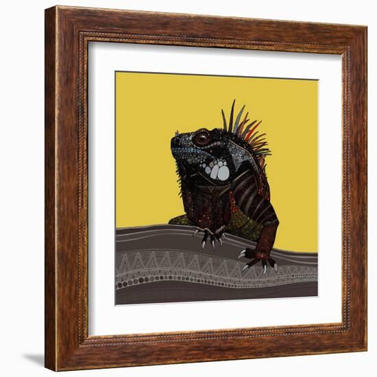 Iguana Gold-Sharon Turner-Framed Art Print