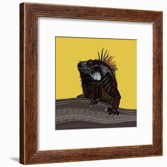 Iguana Gold-Sharon Turner-Framed Art Print