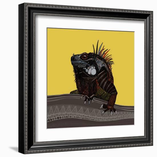 Iguana Gold-Sharon Turner-Framed Art Print