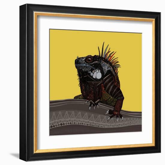 Iguana Gold-Sharon Turner-Framed Art Print