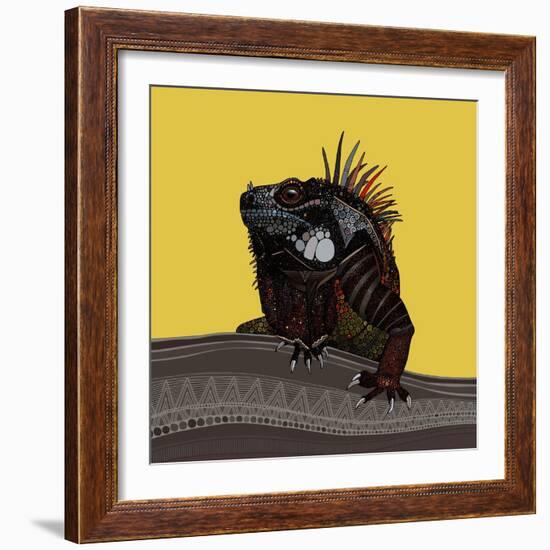 Iguana Gold-Sharon Turner-Framed Art Print