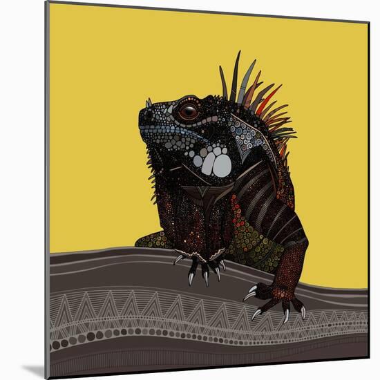 Iguana Gold-Sharon Turner-Mounted Art Print