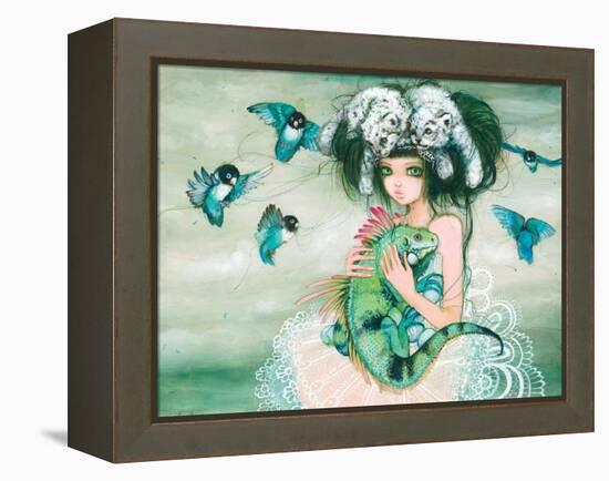 Iguana-Camilla D'Errico-Framed Stretched Canvas