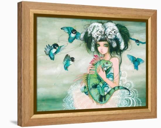 Iguana-Camilla D'Errico-Framed Stretched Canvas