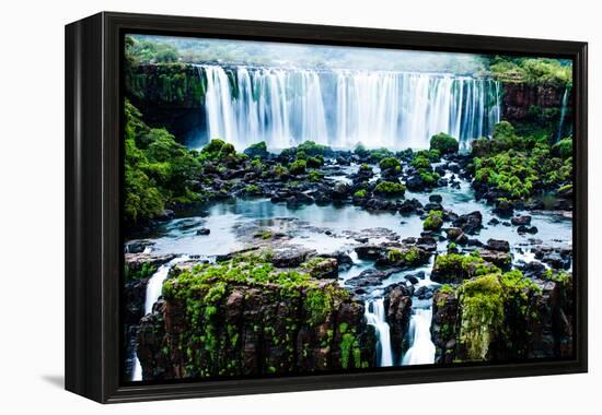 Iguassu Falls, the Largest Series of Waterfalls of the World, View from Brazilian Side-Curioso Travel Photography-Framed Premier Image Canvas
