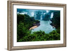 Iguassu Falls, the Largest Series of Waterfalls of the World, View from Brazilian Side-Curioso Travel Photography-Framed Photographic Print