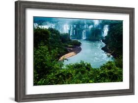 Iguassu Falls, the Largest Series of Waterfalls of the World, View from Brazilian Side-Curioso Travel Photography-Framed Photographic Print