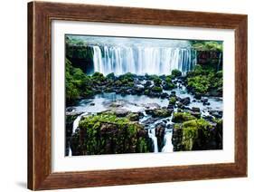 Iguassu Falls, the Largest Series of Waterfalls of the World, View from Brazilian Side-Curioso Travel Photography-Framed Photographic Print