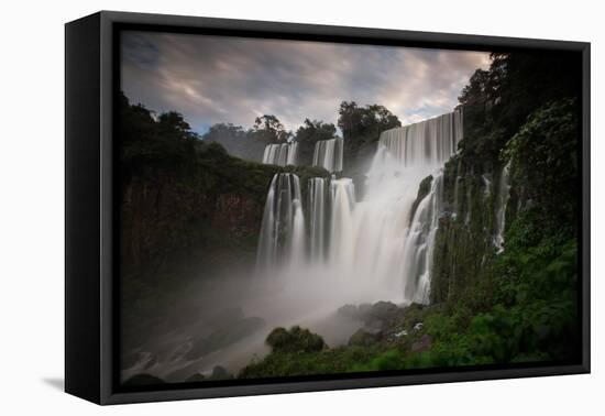 Iguazu Falls at Sunset-Alex Saberi-Framed Premier Image Canvas