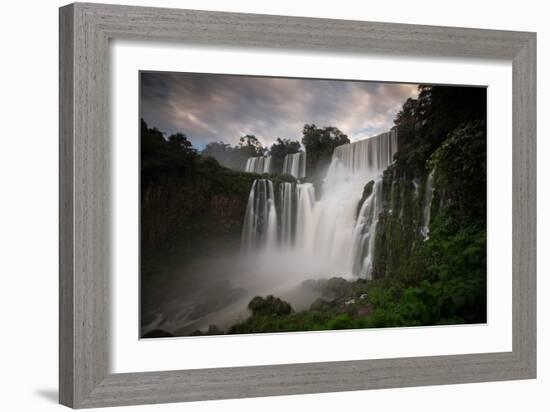 Iguazu Falls at Sunset-Alex Saberi-Framed Photographic Print