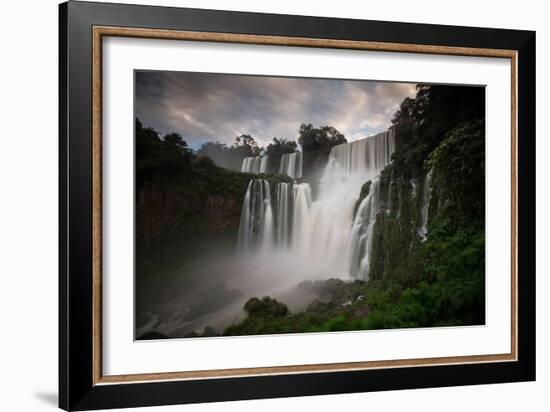 Iguazu Falls at Sunset-Alex Saberi-Framed Photographic Print