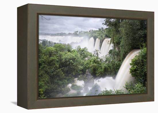 Iguazu Falls, Iguazu National Park, UNESCO World Heritage Site, Misiones Province, The Northeast, A-Stuart Black-Framed Premier Image Canvas