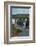 Iguazu Falls on Argentina side and tourist boat on Iguazu River, Brazil and Argentina border-David Wall-Framed Photographic Print