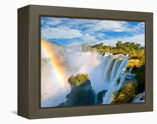 Iguazu Falls, One Of The New Seven Wonders Of Nature. Argentina-pablo hernan-Framed Premier Image Canvas