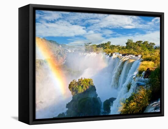 Iguazu Falls, One Of The New Seven Wonders Of Nature. Argentina-pablo hernan-Framed Premier Image Canvas