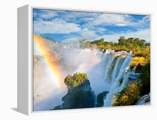 Iguazu Falls, One Of The New Seven Wonders Of Nature. Argentina-pablo hernan-Framed Premier Image Canvas