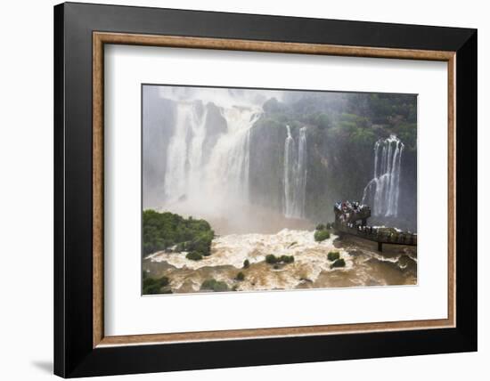 Iguazu Falls, Viewing Platform for Devils Throat, Border of Brazil Argentina and Paraguay-Matthew Williams-Ellis-Framed Photographic Print