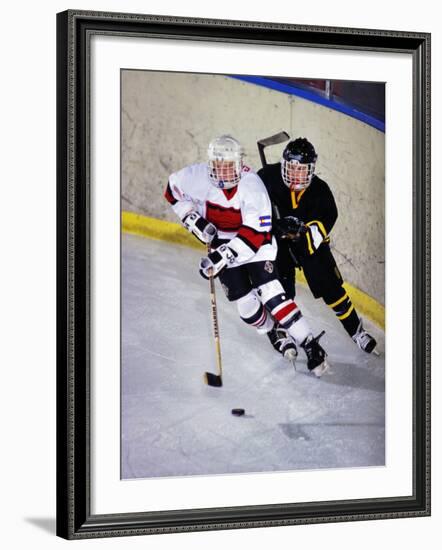 Iice Hockey Players in Action-null-Framed Photographic Print