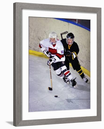 Iice Hockey Players in Action-null-Framed Photographic Print