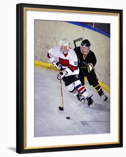 Iice Hockey Players in Action-null-Framed Photographic Print