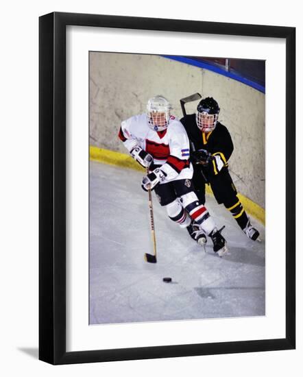 Iice Hockey Players in Action-null-Framed Photographic Print