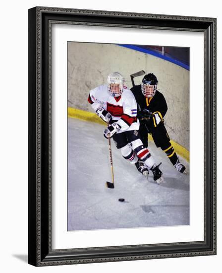 Iice Hockey Players in Action-null-Framed Photographic Print