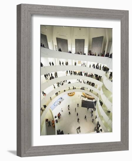 Iinterior of Solomon R Guggenheim Museum, 1959, Designed by Frank Lloyd Wright, Manhattan-Christian Kober-Framed Photographic Print