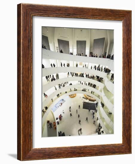 Iinterior of Solomon R Guggenheim Museum, 1959, Designed by Frank Lloyd Wright, Manhattan-Christian Kober-Framed Photographic Print