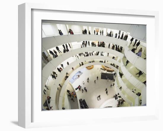 Iinterior of Solomon R Guggenheim Museum, 1959, Designed by Frank Lloyd Wright, Manhattan-Christian Kober-Framed Photographic Print